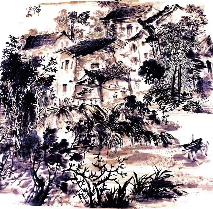 2 石磨、水井，小埠头68cm×69cm.jpg